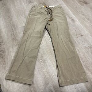 Vintage Abercrombie & Fitch Pants Mens 32x29 Khaki 90's Officer Chino drawstring